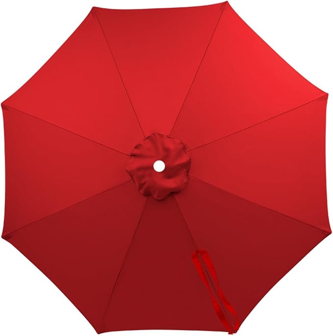 Patio Umbrella Replacement Canopy 6.6ft 7ft 8.2ft 9.2ft 9.8ft for 6/8 Ribs, Market Umbrella Top Cover, UV Protective Waterproof Polyester Fabric, Canopy Only