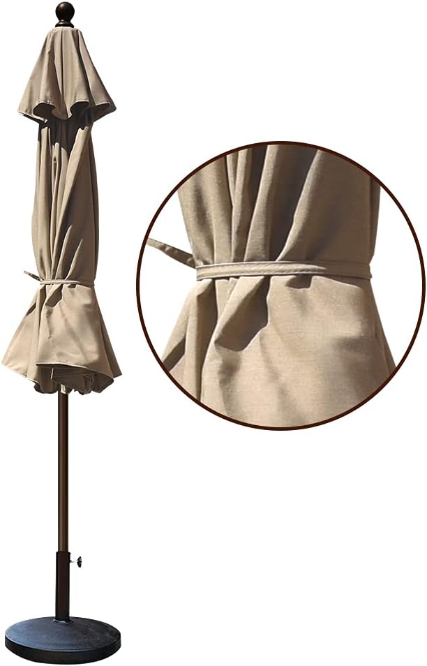 EliteShade USA 10-Year-Non-Fading 9Ft Market Patio Umbrella, UPF 50+ UV Protection Performance Sun Umbrella, Heavy Duty Commercial Grade Outdoor Table Umbrella with Crank & Tilt, Windproof Vented Top for Garden, Pool, Deck and Outdoor Playsets,Heather ...