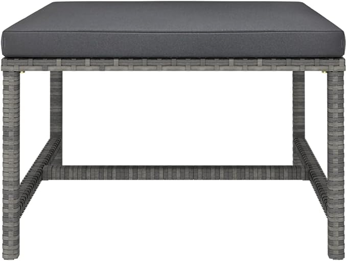 11-Piece Outdoor Sectional Patio Conversation Set 23.6" W Grey PE Rattan Modular Couch with 22 Plush Cushions for Balcony Garden Deck