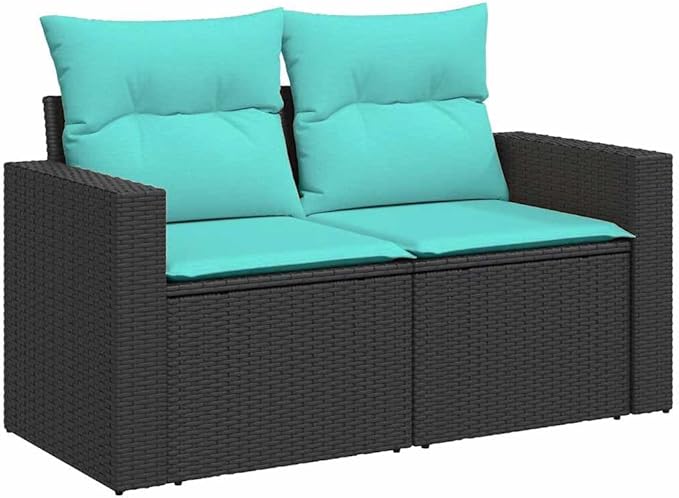 8 Piece Patio Furniture Set Outdoor Sofa Sectional Gray PE Rattan Modular Conversation Set with Cushions for Patio Garden Backyard