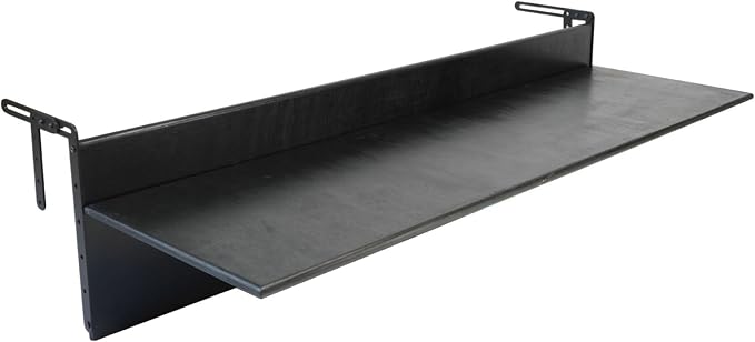 Balcony Bar Table for Railings, Outdoor Folding Deck Rail Table for Patio, Balcony Hanging Desk for Many Railings Compatible, Wooden Bar Serving Table for Porch (Black, XL: 47.3 x 11.8 inches)