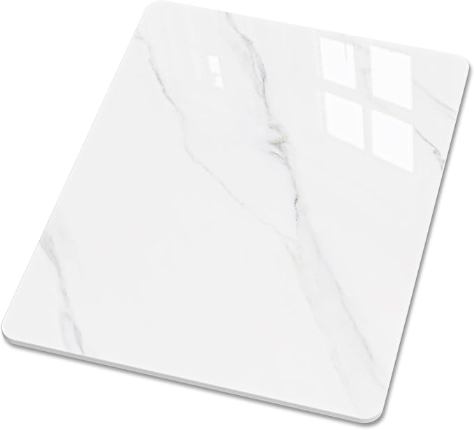 Rectangle Table Top,31.5 ” x 23.6 ” White Sintered Stone Tabletop, DIY Replacement & Cover Marble Desktop, Scratch & Wear Resistant, Easy to Clean, Suitable for Indoor & Outdoor