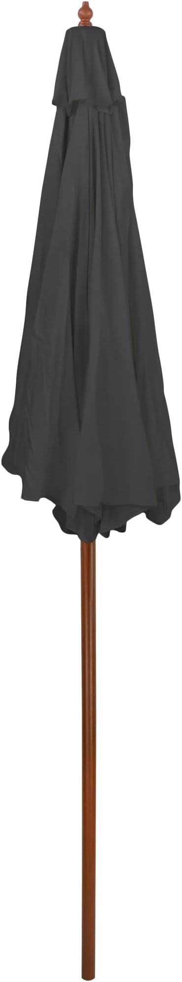 Northlight 8.5ft Outdoor Patio Market Umbrella with Wooden Pole, Gray
