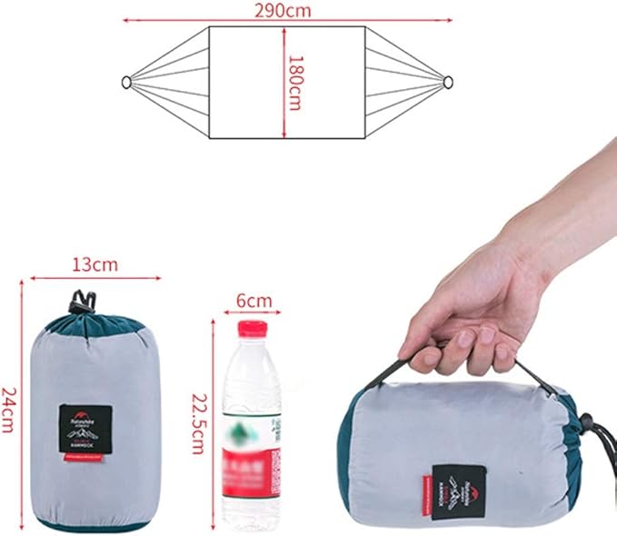 Camping Hammock, Hammock Outdoor Single and Double Camping Portable Swings Hanging Chair Lazy Hammocks Easy to Assemble Suitable for Travel Camping(Blue)