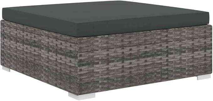Patio Lounge Set with Cushions,Outdoor Furniture,Outdoor Furniture Sets,Patio Conversation Sets,for Garden,Deck,Backyard,5 Piece Poly Rattan Gray