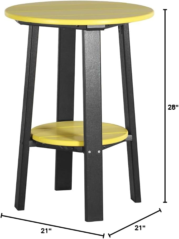 LuxCraft Deluxe End Table 28" Yellow/Black