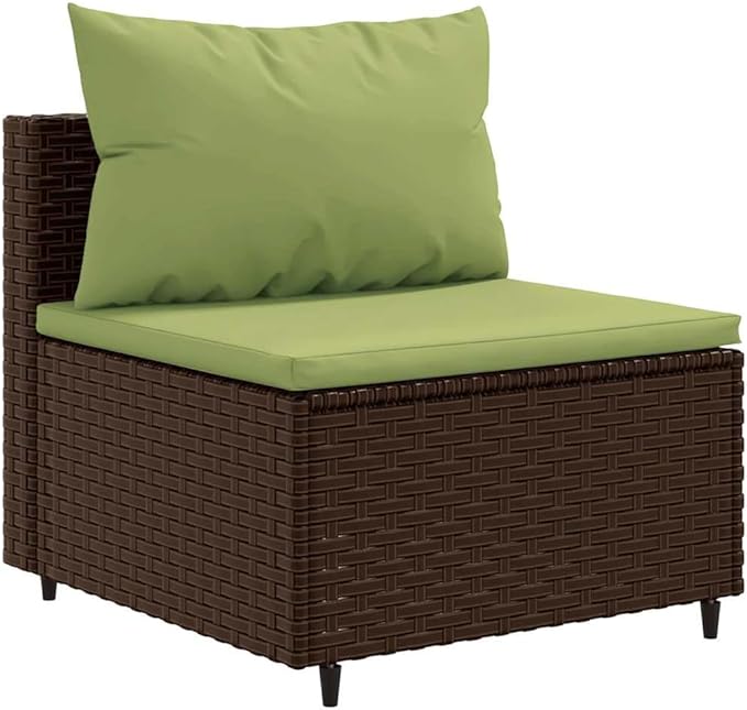 Outdoor Seating Furniture,Outdoor Conversation Sets,6 Piece Patio Sofa Set with Cushions Brown Poly RattanSuitable for Patio, Garden, Gazebo Low