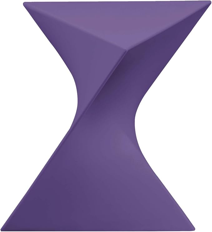 LeisureMod Modern Purple Accent Side Table - Stylish Side Vanity Table for Bedroom & Living Room