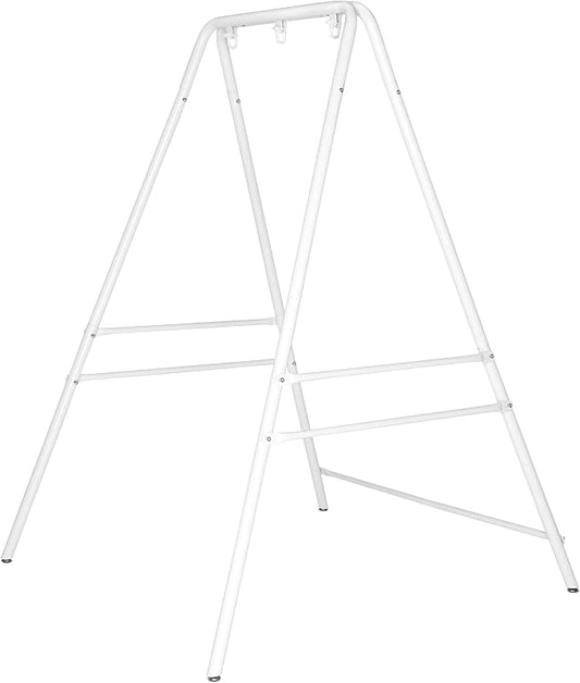 Outdoor Hammock Stand, Heavy Duty A-Frame Metal Stand with 3 Hooks, Weatherproof Design Fits Hammocks & Hanging Chairs, 450 Lbs Capacity for Backyard, Garden, Balcony & Porch