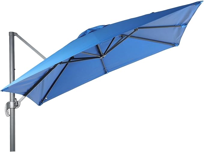 BPS 10'x10' Cantilever Umbrella Replacement Canopy for 8 Ribs Square Offset Umbrella, Outdoor Canopy Replacement for Patio Parasol, Canopy Only