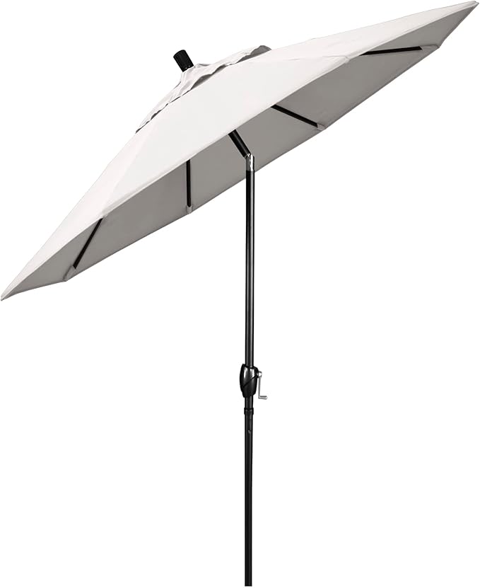 California Umbrella 7.5' Round Aluminum Market Umbrella, Crank Lift