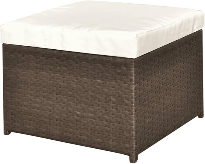 Patio Lounge Set with Cushions,Outdoor Patio Furniture,Conversation Furniture,Patio Furniture Sets,for Terrace,Garden,Backyard,4 Piece Brown Poly Rattan