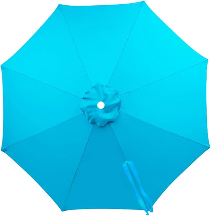 Patio Umbrella Replacement Canopy 6.6ft 7ft 8.2ft 9.2ft 9.8ft for 6/8 Ribs, Market Umbrella Top Cover, UV Protective Waterproof Polyester Fabric, Canopy Only