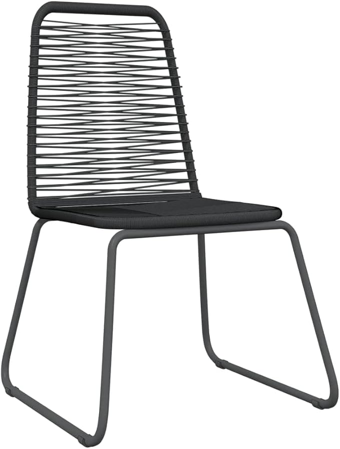 Backyard Furniture Patio Conversation Sets Outdoor Seating 5 Piece Patio Dining Set Black Suitable for Swimming Pool, Courtyard, Garden
