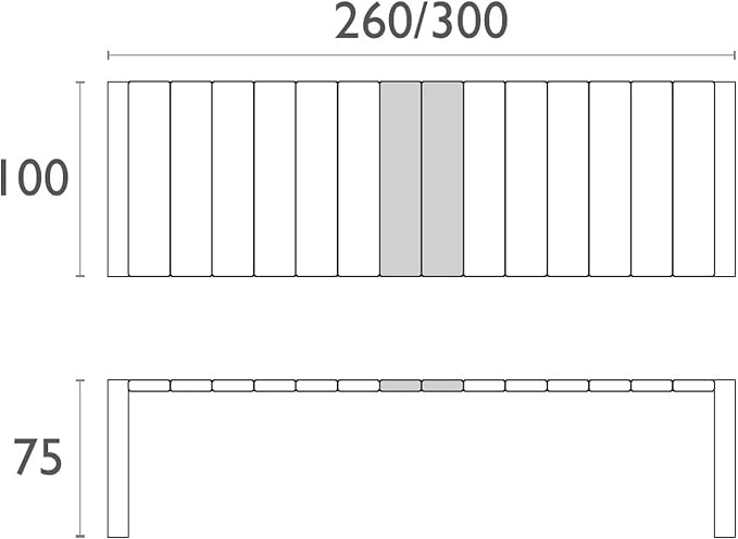 Resol Grupo Compamia Vegas Wicker XL Dining Table in White