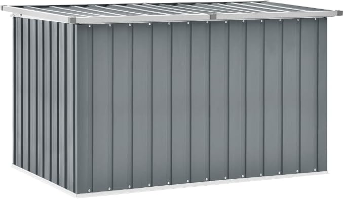 Patio Storage Box,deck box,outdoor storage box,toolbox,patio furniture,Easy to open and close with hinged lid, Gray 58.7"x39"x36.6"