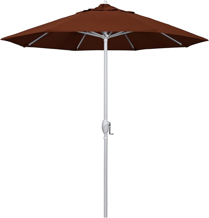 California Umbrella 7.5' Rd Aluminum Patio Umbrella, Crank Lift