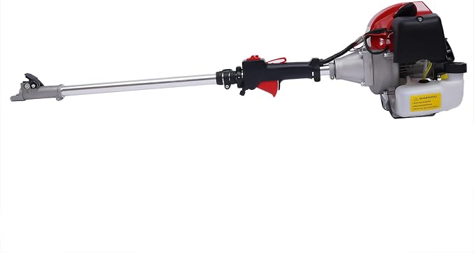 Handheld Sweeper 52CC 2 Stroke Gasoline Power Sweeper Outdoor Sweeping Broom 2.3HP Walk Behind Sweeper Cleaner 23.5'' Turf Lawns Driveway Grass Sweeping Cleaning Tool