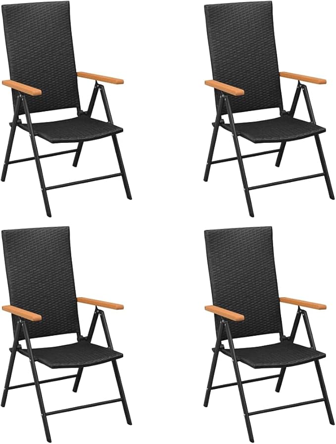 5 Piece Patio Dining Set, Outdoor Lounge Sets Sectional Sofa Front Porch Furniture Patio Conversation Set for Poolside Piazza Exhibition Garden Black and Brown