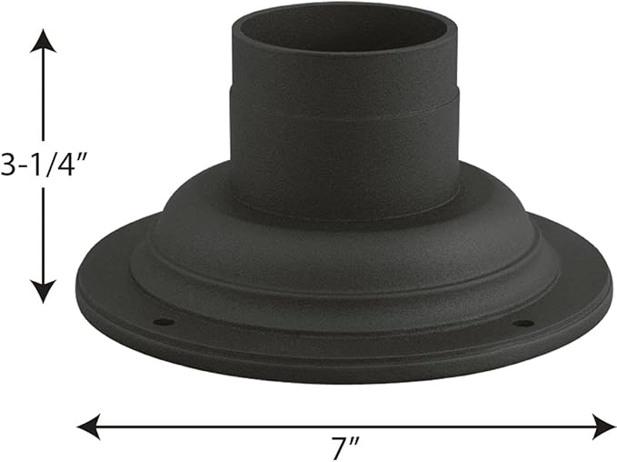Progress Lighting P8726-31 Cast Aluminum for Mounting Post Lanterns Except P5404, P5467 on Pedestals or Walls, Black