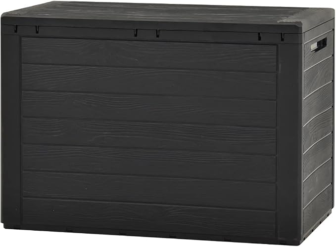 (Fast Shipments) Deck Storage Container, Organization & Outdoor Storage Container for Patio Furniture Pillows, Garden Tools Garden Storage Box Anthracite 38.7"x17.3"x21.7"