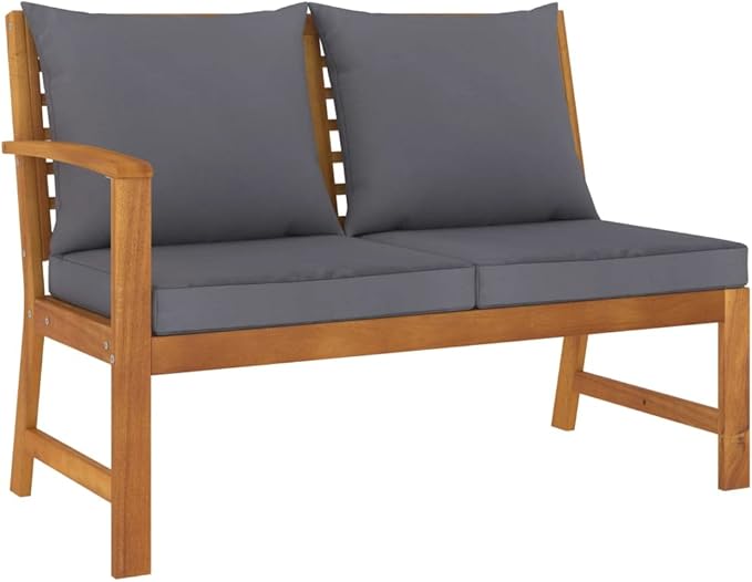 Backyard Furniture Patio Conversation Sets Outdoor Seating 4 Piece Patio Lounge Set with Cushion Solid Acacia Wood Suitable for Swimming Pool, Courtyard, Garden