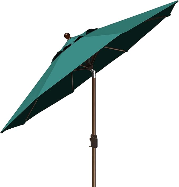 EliteShade USA 10-Year-Non-Fading 9Ft Market Patio Umbrella, UPF 50+ UV Protection Performance Sun Umbrella, Heavy Duty Commercial Grade Outdoor Table Umbrella with Crank & Tilt, Windproof Vented Top for Garden, Pool, Deck and Outdoor Playsets, Forest ...