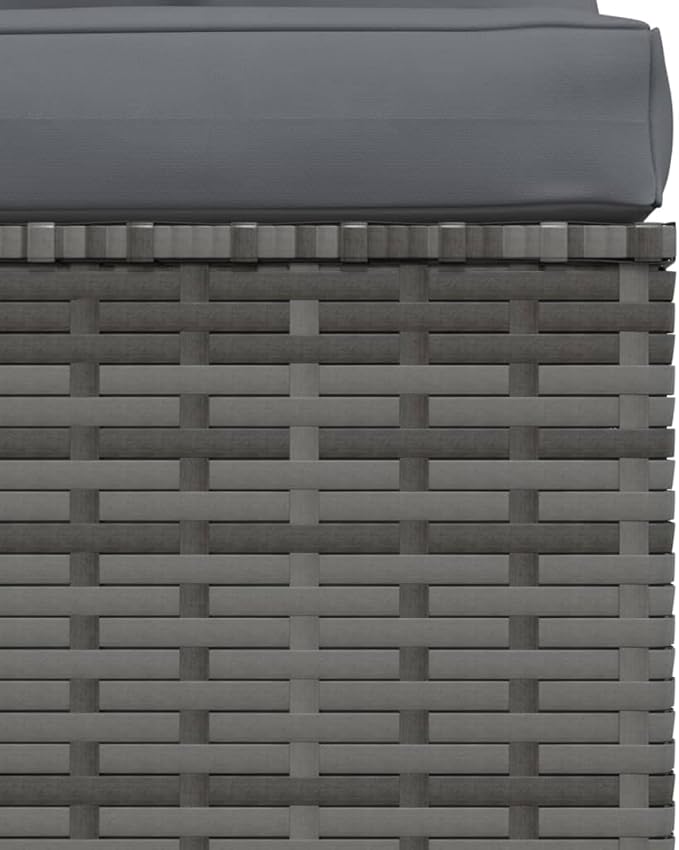 Patio Lounge Set with Cushions,Outdoor Patio Furniture,Conversation Furniture,Patio Furniture Sets,for Terrace,Garden,Backyard,3 Piece Gray Poly Rattan