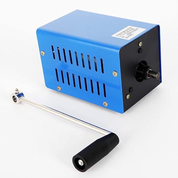 20W USB Charger Hand Crank Generator Outdoor Portable Emergency Power Supply for Camping High Power 2000rmp/min Blue