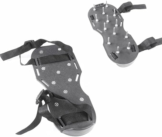 Lawn Shoes, Spike Shoes Lawn Tool Aeration Shoes for Epoxy Floor, Lawn Yard Patio Lawn Garden Yard (Black)