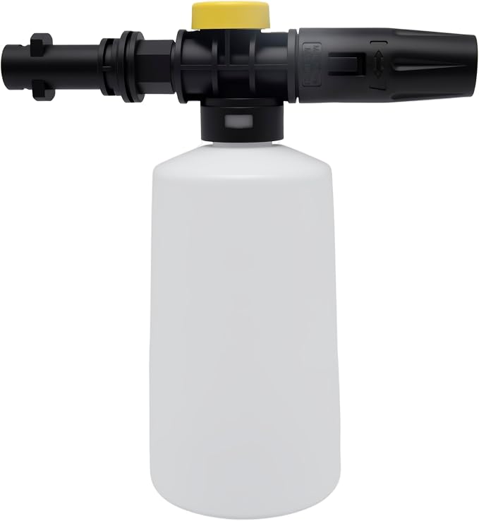 FJ6 Foam Cannon, Compatible with Kar-Cher K1-K7 Pressure Washers, 700ml Tank, Adjustable Spray Nozzle, for Cars, RVs, Garden Furniture, Patios