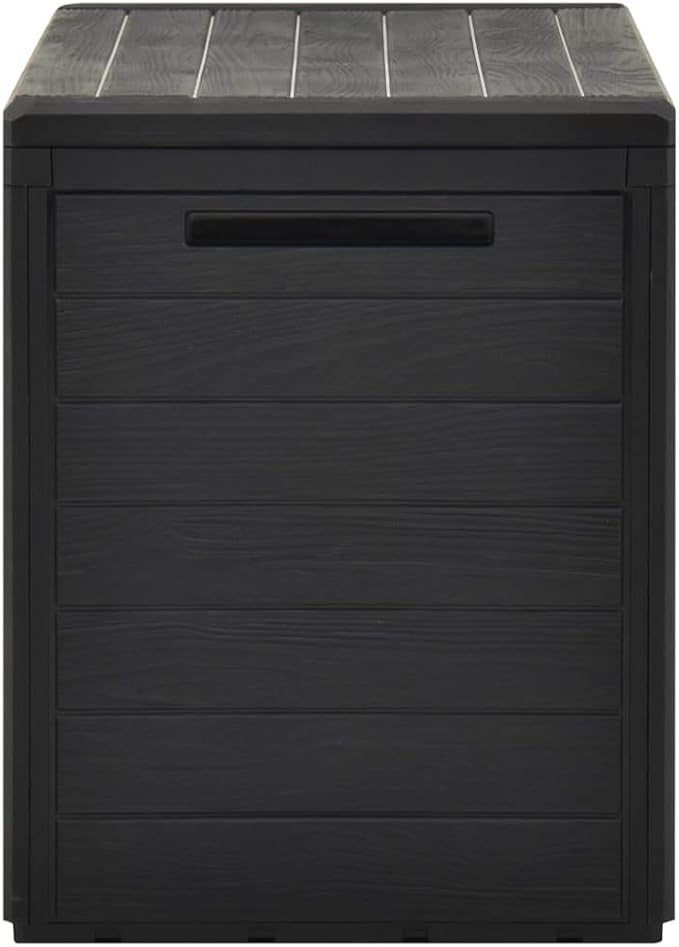 Deck Box Large Outdoor Storage for Patio Furniture, PP Garden Tools, Pool Supplies,Outdoor Backyard Patio Storage Deck Box Container, Anthracite 38.7"x17.3"x21.7"