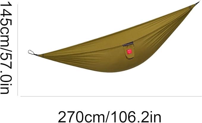 Portable Polyester Hammock with Storage Bag Outdoor Camping Thick Rope Portable Multi-Purpose Tree Hanging Hammock Comfortable(Green)