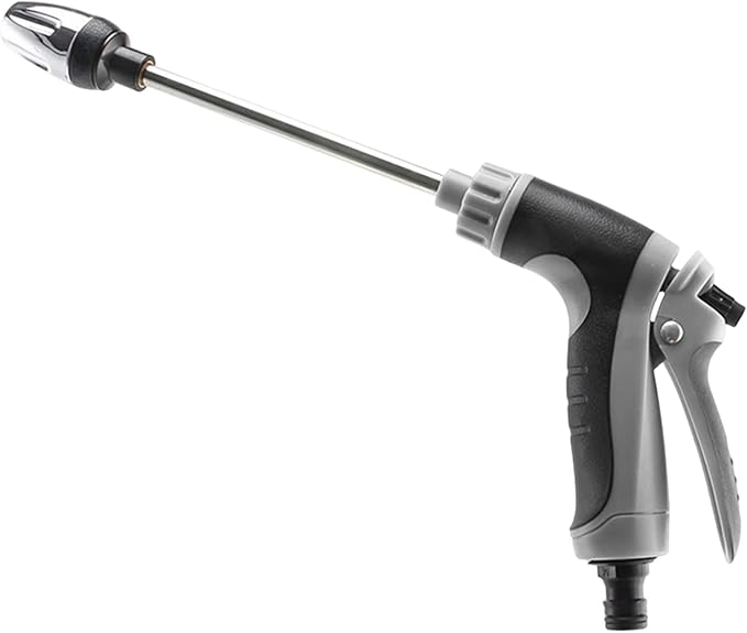 Aquoxis Pressure Washer, 15X More Powerful Extreme Water Pressure Tool with Steel Power, Qinux Aquoxis Sprayer for Waterpipe, High Pressures Water Jet with Foam Pot, Generic Aquaxis Aqui Grey A