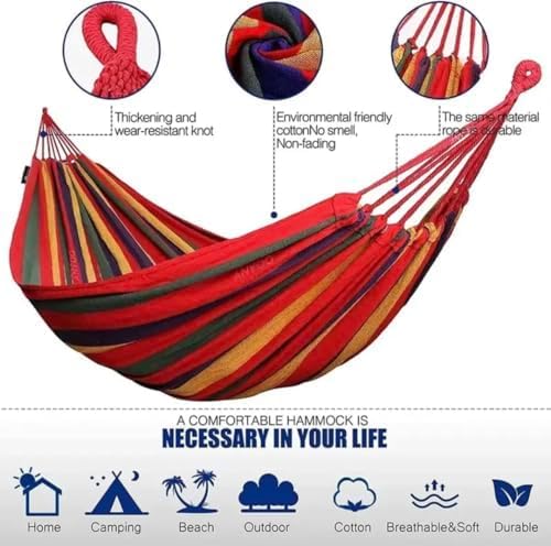 Generic Rainbow Pattern Hammock, Includes Shoulder Bag, Giant Size Towel, Watermelon Pattern Straw Hat, Watermelon Shaped Earrings. Maximum Weight Recommendation: 450 Pounds.