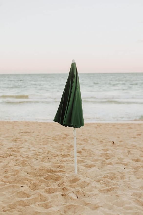PICNIC TIME NCAA Michigan State Spartans Outdoor Canopy Sunshade Beach Umbrella 5.5' - Small Patio Umbrella - Beach Chair Umbrella