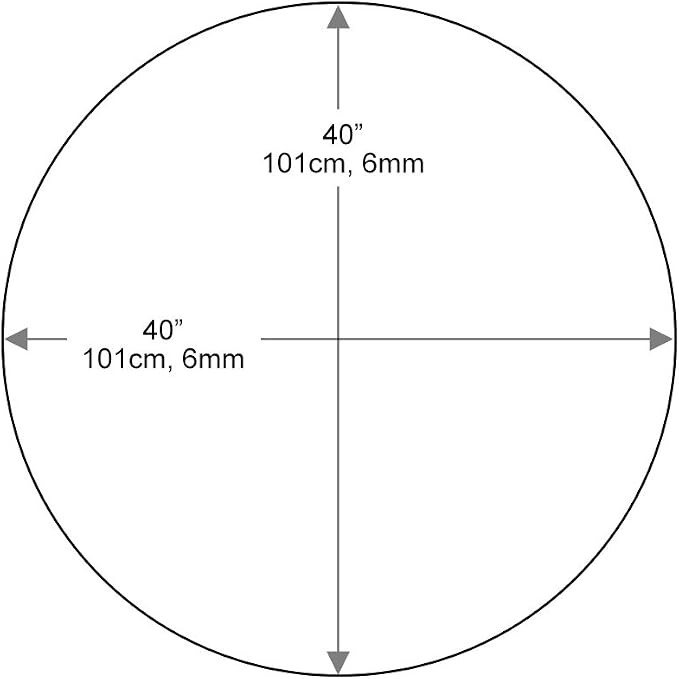 Dulles Glass 40 inch Round Glass Table Top - Tempered - 1/4" Thick Glass Surface, Safe Flat Polished, Multipurpose for Dining Table, Patio, Coffee and End Table