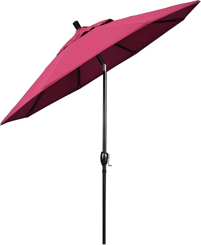California Umbrella 7.5' Round Aluminum Market Umbrella, Crank Lift