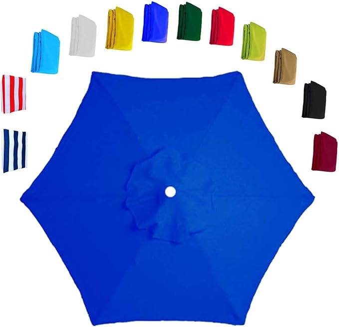 Patio 10FT Umbrella Replacement Canopy Garden Sun Umbrella Replacement Cloth With 6 Ribs/8 Ribs For Outdoor Backyard Pool Umbrellas Cantilever Parasols Replacement Covers