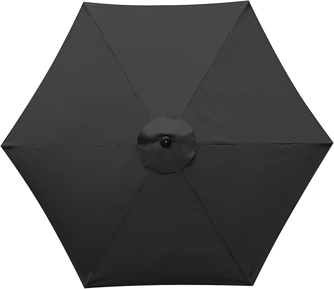 9 Feet Patio Umbrella Replacement Canopy for 6 Ribs, Market Umbrella Top, Yard Table Umbrella Top Cover,Universal Strong and Thick Umbrella Canopy,Canopy Only