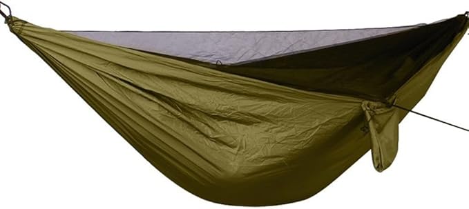 Portable Hammock Stand,hammock Frame,Elasticated, Automatic Quick-open, Ultra-light Nylon, with Mosquito Net Hammock, Suitable for Travelling and Camping(Brown)