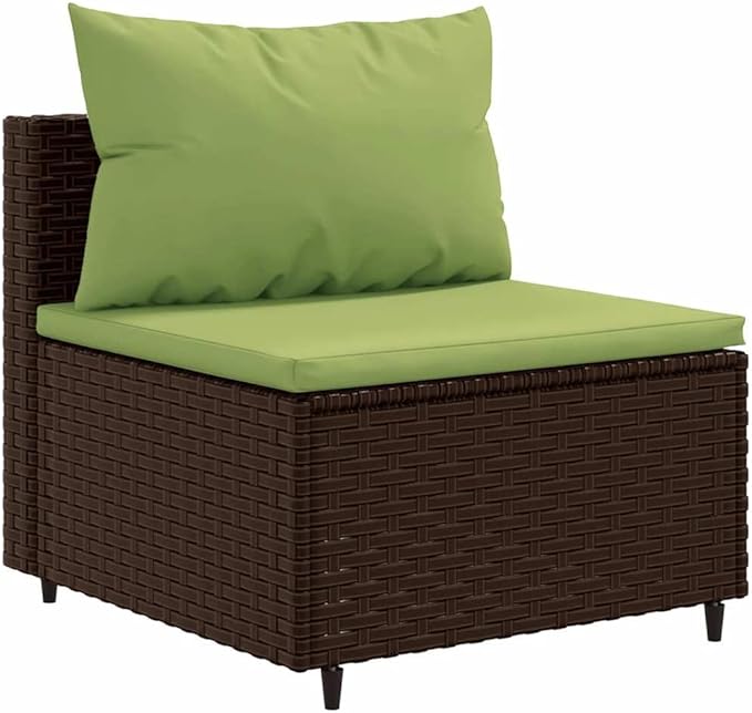 Outdoor Seating Furniture,Outdoor Conversation Sets,7 Piece Patio Lounge Set with Cushions Brown Poly RattanSuitable for Patio, Garden, Gazebo Low