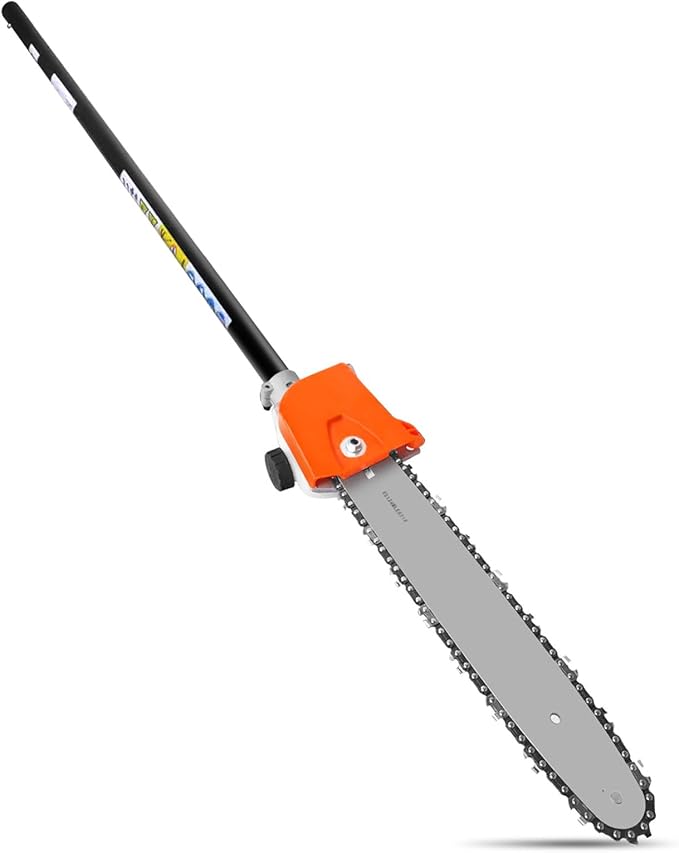 Gabasinove Pole Saw Chain attachment Compatible With Ryobi's Homelite Snapper Craftsman John Deere's WORX brushcutter Trimmethead and Powerhead Black