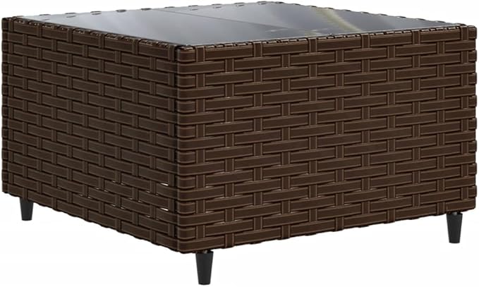 Patio Furniture Sets,Outdoor loveseat,Patio Conversation Sets,11 Piece Patio Lounge Set with Cushions Brown Poly RattanSuitable for Patio, Garden, Gazebo Low