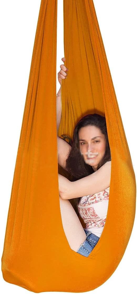 Therapy Swing for Adults Sensory Swing for Kids Indoor Outdoor Soothing Calming Snuggle Hammocks Durable Fabric Swing for Autism ADHD Aspergers