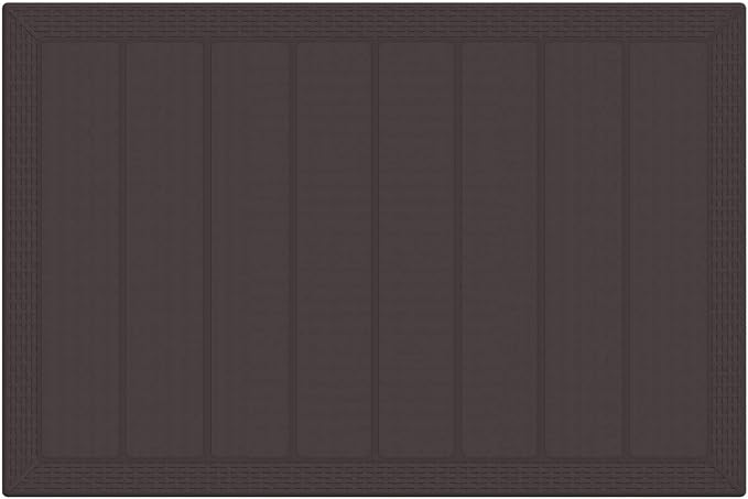 7pc Brown Poly Rattan Garden Dining Set Modern Patio Furniture Set with 6 Chairs and 1 Rectangular Table UV Resistant Matte Finish Outdoor Dining Set for Backyard Balcony and Lawn