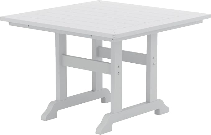 HDPE Laguna 43" Square Dining Table,White