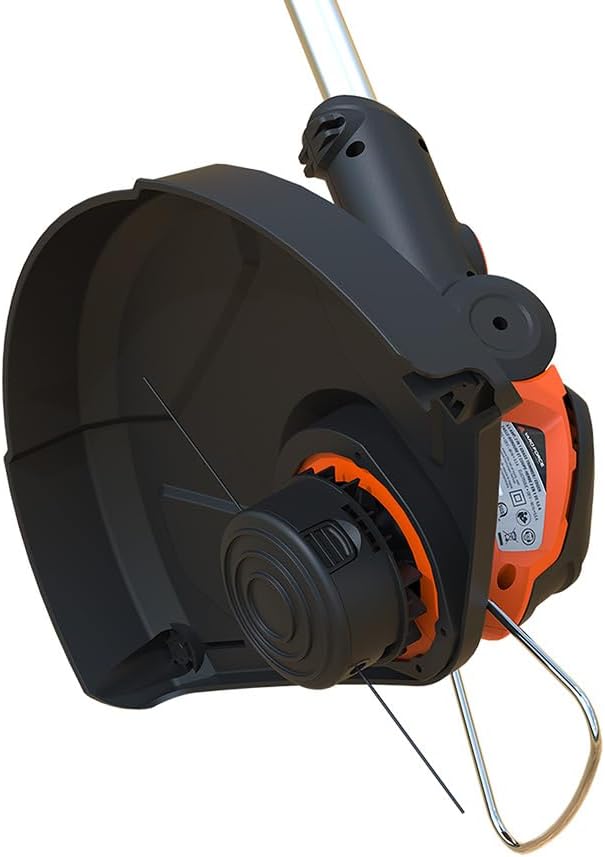 Yard Force Electric String Trimmer YF5515LT with 15-inch Cutting Width, 0.06" x 26 ft. String Spool, Double Cutting Line, Telescope Tube, Edger Function and Vertical Storage