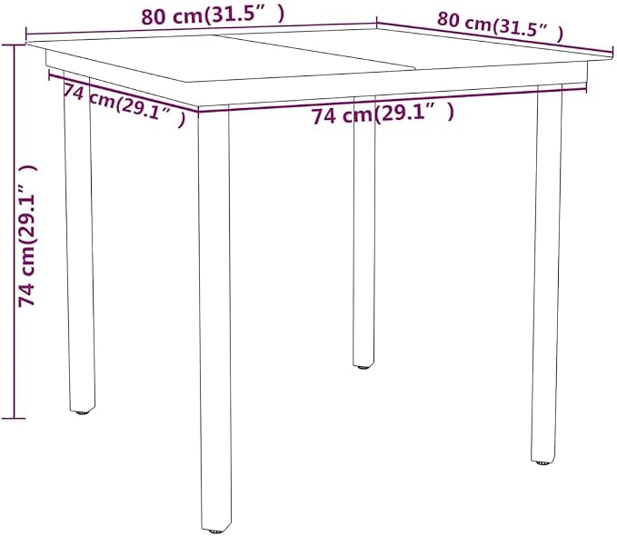 3 Piece Patio Dining Set, Outdoor Bistro Furniture with Glass Top Table and 2 PE Rattan Chairs, Steel Frame Small Garden Set for Balcony, Porch and Backyard, Black