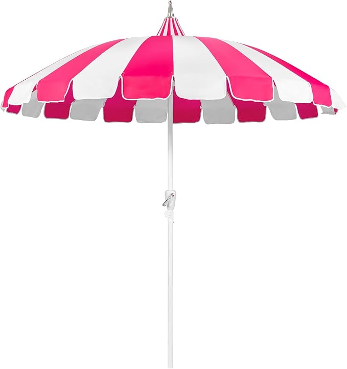 8Ft Patio Pagoda Umbrella, UV Protect Pool Umbrellas with Heavy Duty Pole, Outdoor Market Umbrella for Holiday Garden Backyard
